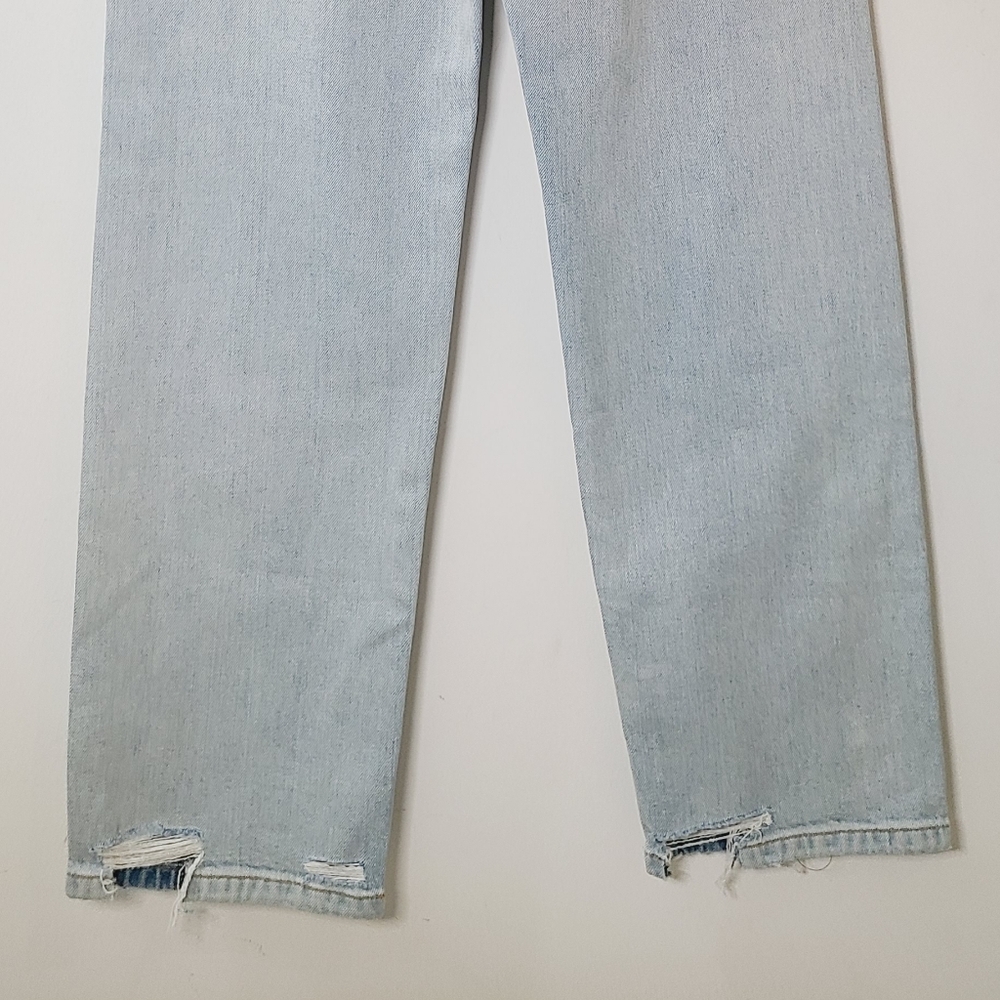 Etica Tyler Vintage Straight Jeans Blue Seafoam Sz 25 NWT $238 Distressed - Picture 11 of 16